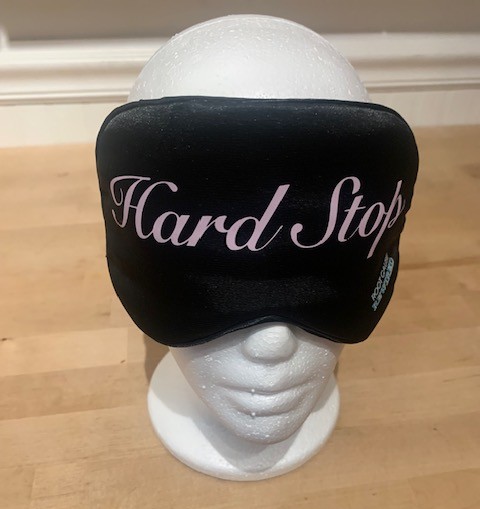 Hard Stop black silk eyemask